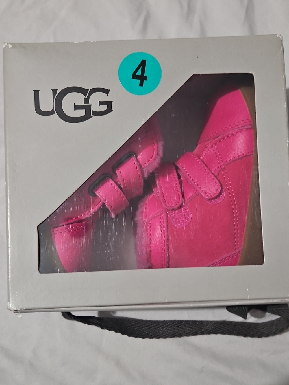 UGG Kids Hot Pink Velcro Sneakers